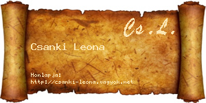 Csanki Leona névjegykártya
